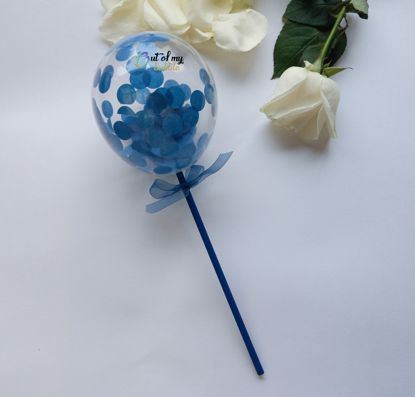 Picture of Balloon Confetti Cake Topper Navy