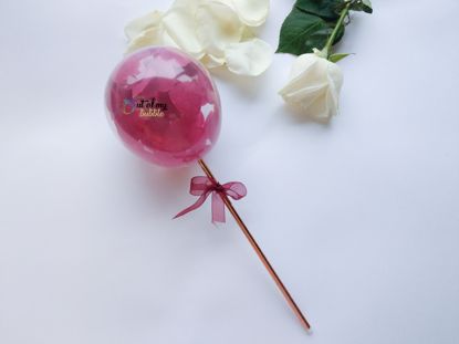 Picture of Balloon Confetti Cake Topper Burgundy Hearts