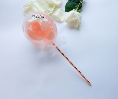 Picture of Cake topper Balloon Confetti Peach Hearts