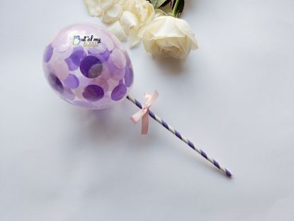 Picture of Cake topper Balloon Confetti Royal Purple Lavender