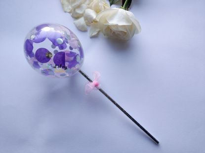 Picture of Confetti Balloons Cake Topper Purple Lavender