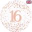 Picture of 18 INCH 16TH BIRTHDAY WHITE & ROSE GOLD FIZZ FOIL BALLOON