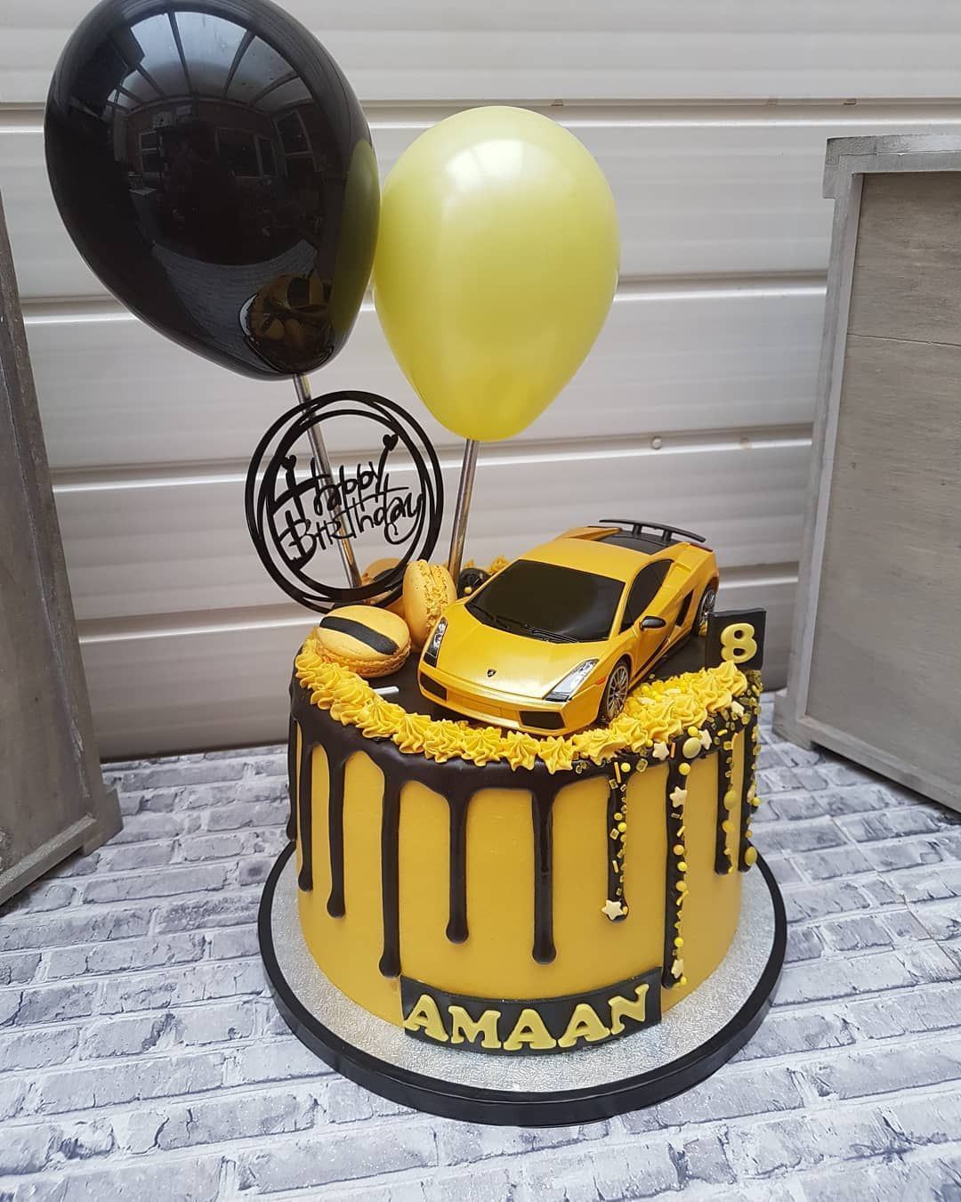 Outofmybubble Balloon Cake Topper Yellow Black