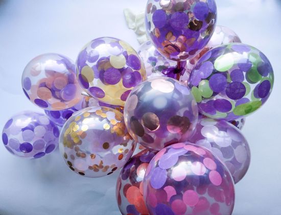 Picture of Balloon Cake Topper Mini Garland Rose Gold Navy