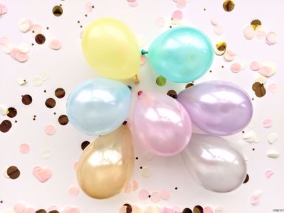Picture of 5" PASTEL LATEX MINI BALLOONS CORAL MINT