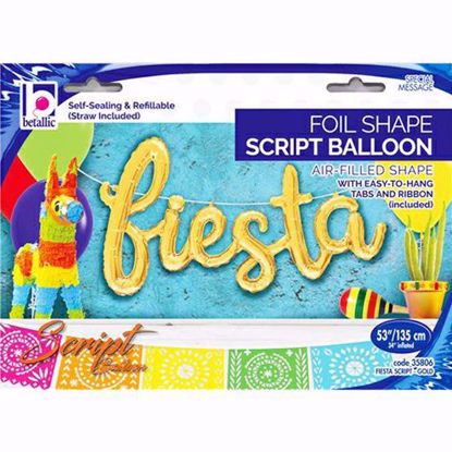 Picture of Fiesta Gold Balloon Script Cursive Garland
