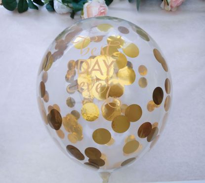 Picture of Best Day Ever Clear Confetti Balloons
