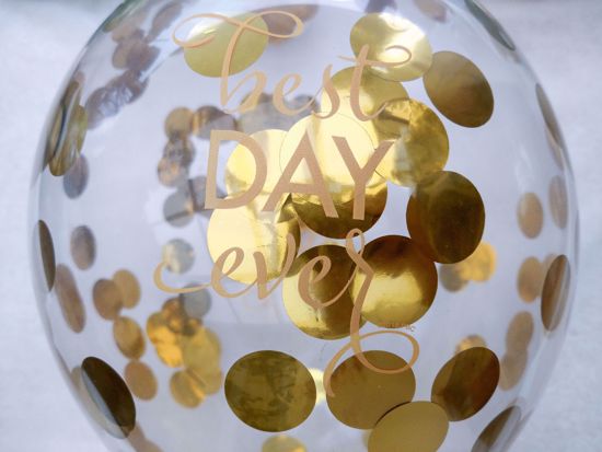 Picture of Best Day Ever Clear Confetti Balloons