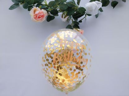 Picture of Happy Birthday Clear Confetti Balloons