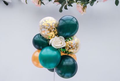 Picture of Balloon Cake Topper Mini Garland Green Gold