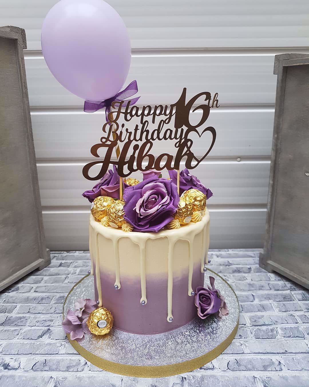 40 Cute Cake Ideas For Any Celebration : Purple Birthday Cake with Rainbow  & Unicorn