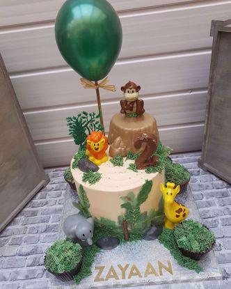 Picture of Balloon Cake Topper Forest Green
