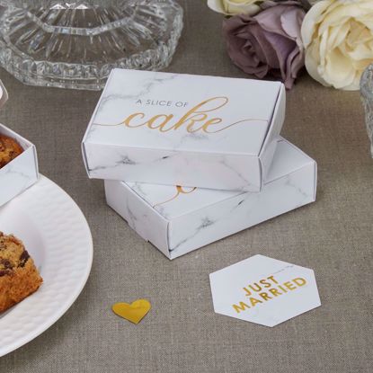 Picture of Marble Cake Favor Box Wedding