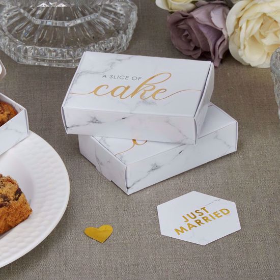Picture of Marble Cake Favor Box Wedding