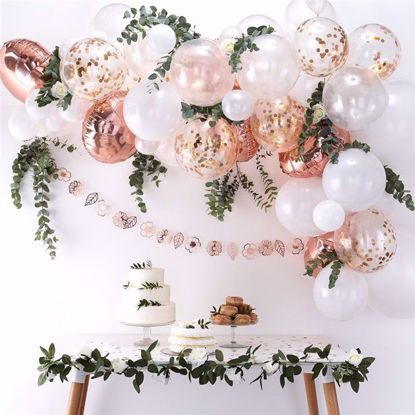 Picture of Rose Gold Balloon Garland Arch - 70 Balloons
