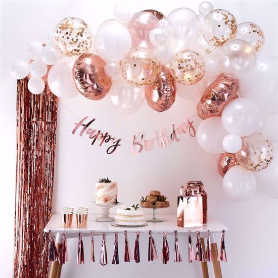 Picture of Rose Gold Balloon Garland Arch - 70 Balloons