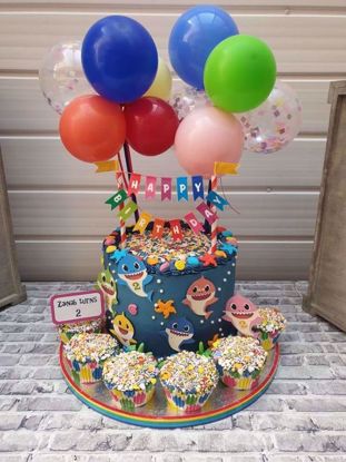 Picture of Balloon Cake Topper Mini Garland Rainbow