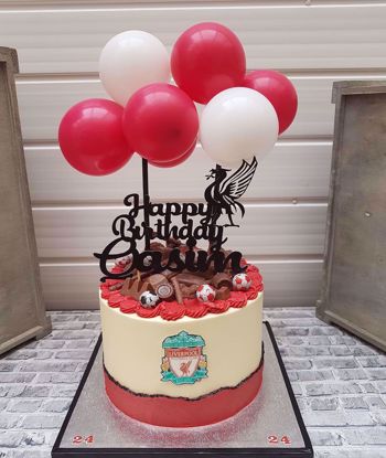Picture of Balloon Cake Topper Mini Garland Red White