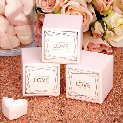Picture of Wedding Favour Boxes Geo Blush Love