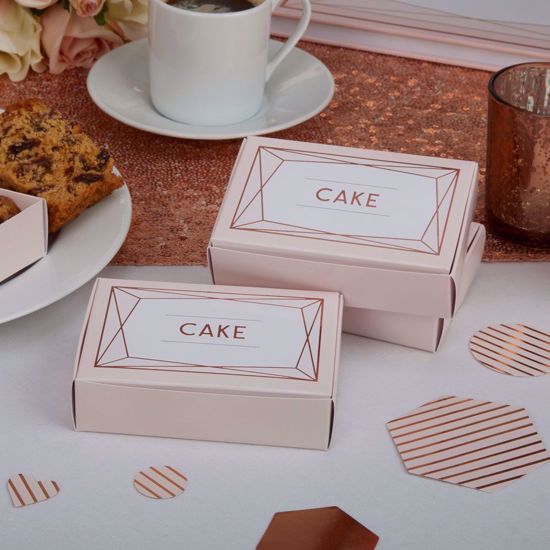 Picture of Wedding Favour Boxes Geo Blush Cake