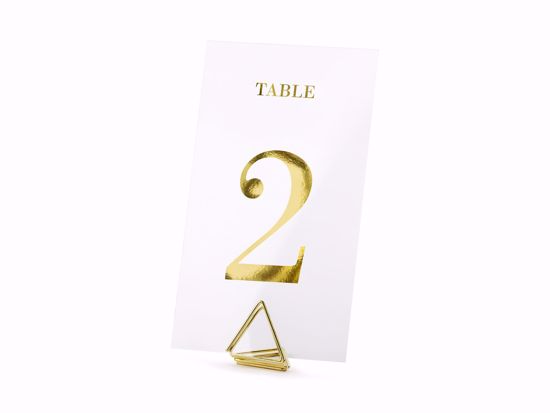 Picture of Transparent Wedding Table Number Gold  Centrepieces
