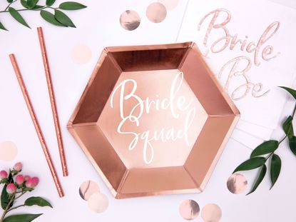 Picture of Rose Gold Plates Bride Squad