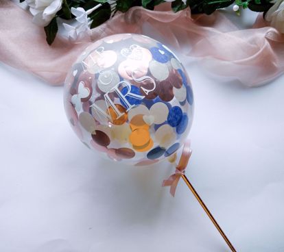 Picture of Balloon Cake Topper Confetti Mr Mrs