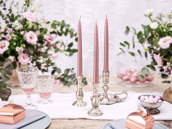 Picture of 3 Rose Gold Candles Taper