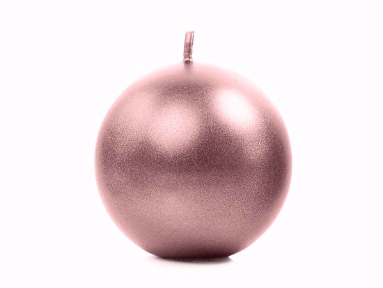 Picture of Rose Gold Candles Sphere 8 cm