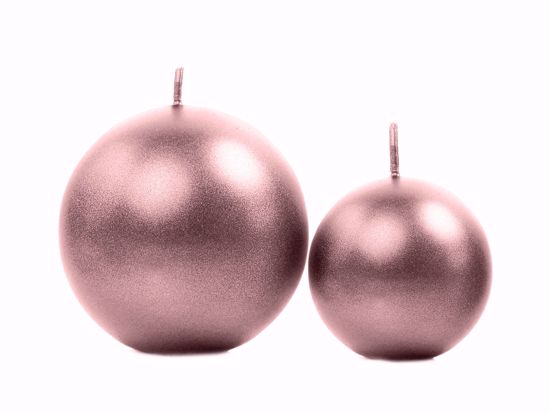 Picture of Rose Gold Candles Sphere 6 cm