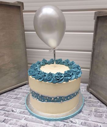 Picture of Balloon Cake topper Silver