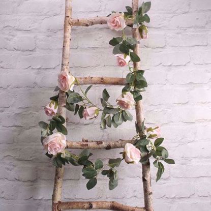 Picture of LIGHT PINK ROSE GARLAND FLOWER TAIL