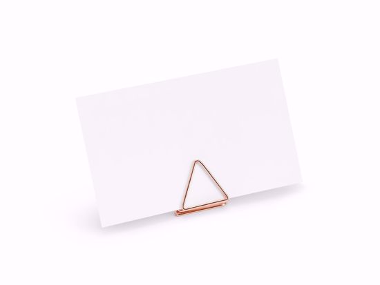 Picture of ROSE GOLD PLACE CARD HOLDER WEDDING DECORATIONS - TRIANGLE