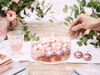 Picture of Rose Gold Floating Candles Sphere
