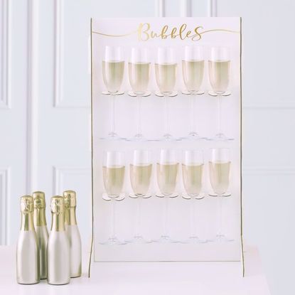 Picture of PROSECCO BUBBLY DRINKS Wall Holder - Gold Wedding