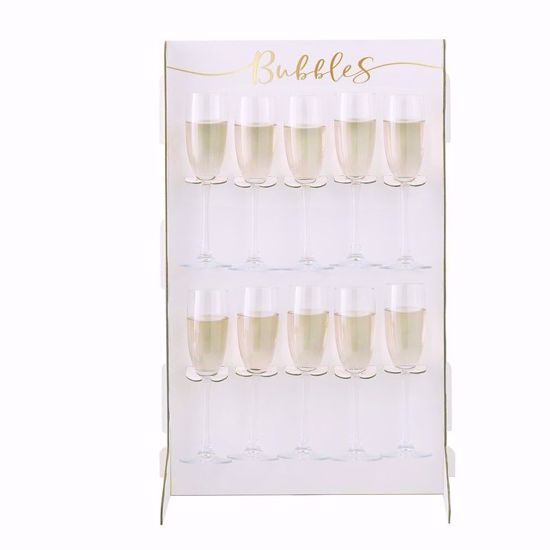 Picture of PROSECCO BUBBLY DRINKS Wall Holder - Gold Wedding