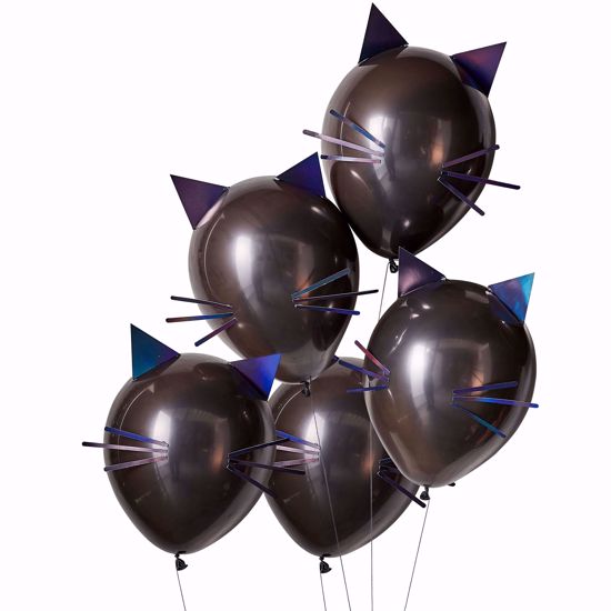 Picture of CAT HALLOWEEN PARTY BALLOONS - LET'S GET BATTY