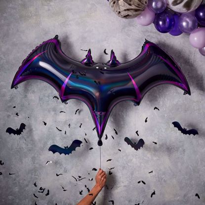 Picture of BAT BLACK FOIL HALLOWEEN BALLOON - LET'S GET BATTY