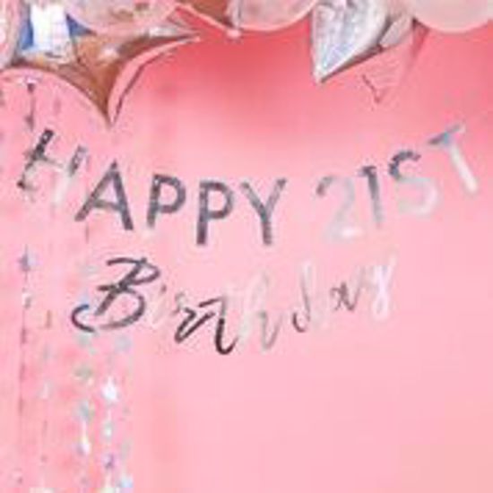 Picture of IRIDESCENT CUSTOMISABLE BIRTHDAY MILESTONE BUNTING - STARGAZER