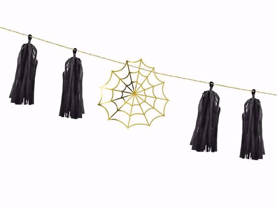 Picture of Paper Garland Spiderwebs Fiesta de Los Muertos Halloween Decorations Kids Party