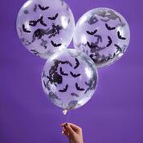 Picture of BAT SHAPED CONFETTI BALLOONS - CREEP IT REAL
