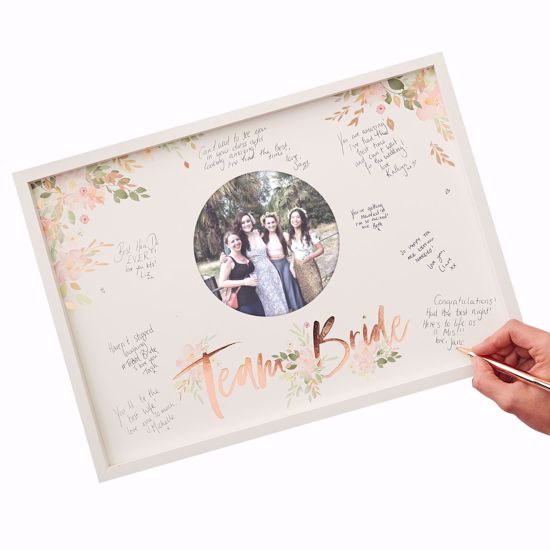 Picture of HEN PARTY FRAME GUEST BOOK - FLORAL HEN PARTY
