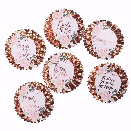 Picture of TEAM BRIDE BADGES - FLORAL HEN PARTY