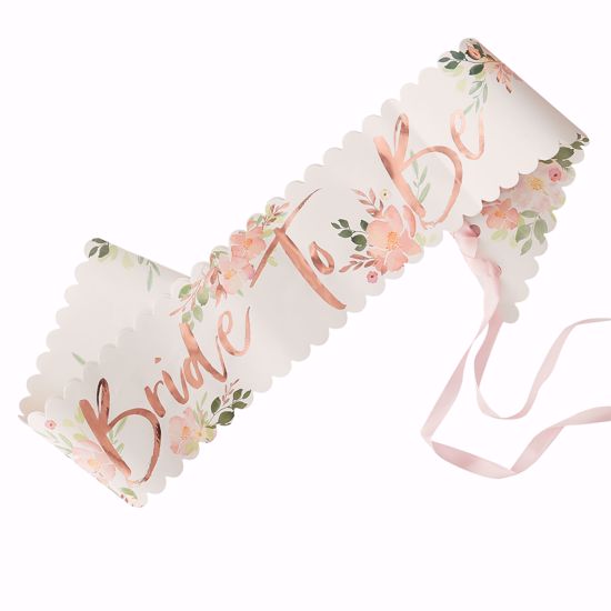Picture of BRIDE TO BE HEN SASH - FLORAL HEN PARTY