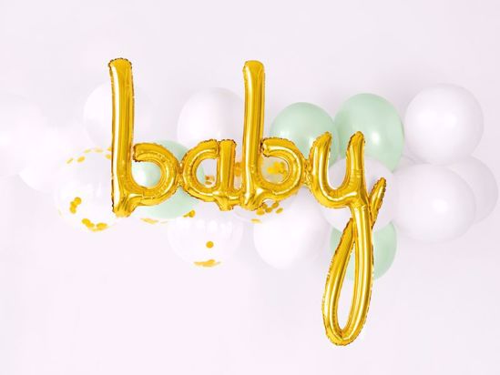 Picture of Baby Gold Script Balloon