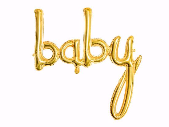 Picture of Baby Gold Script Balloon