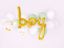 Picture of Boy Gold Script Balloon