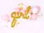 Picture of Girl Gold Script Balloon Arch