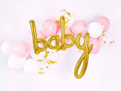 Picture of Baby Gold Script Balloon Arch