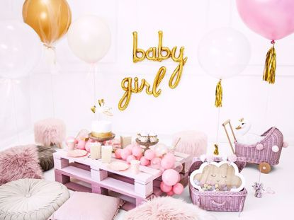 Picture of Baby Girl Gold Script Balloons